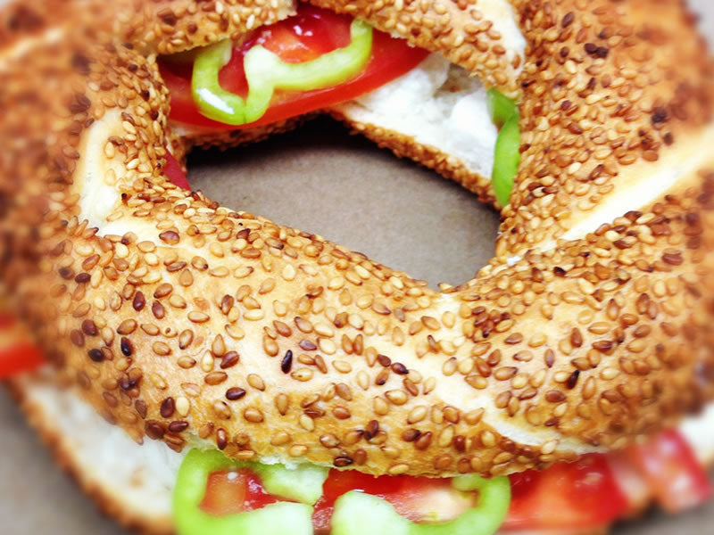 Simit Sandwich with Cheese